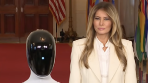First Lady Melania Welcomes AI Humanoid Robot Figure 3 to the White House