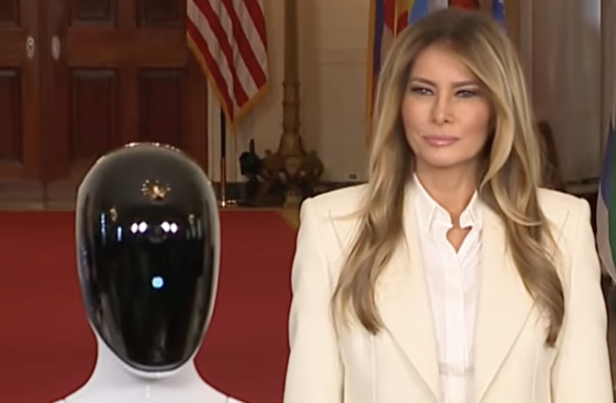 First Lady Melania Welcomes AI Humanoid Robot Figure 3 to the White House