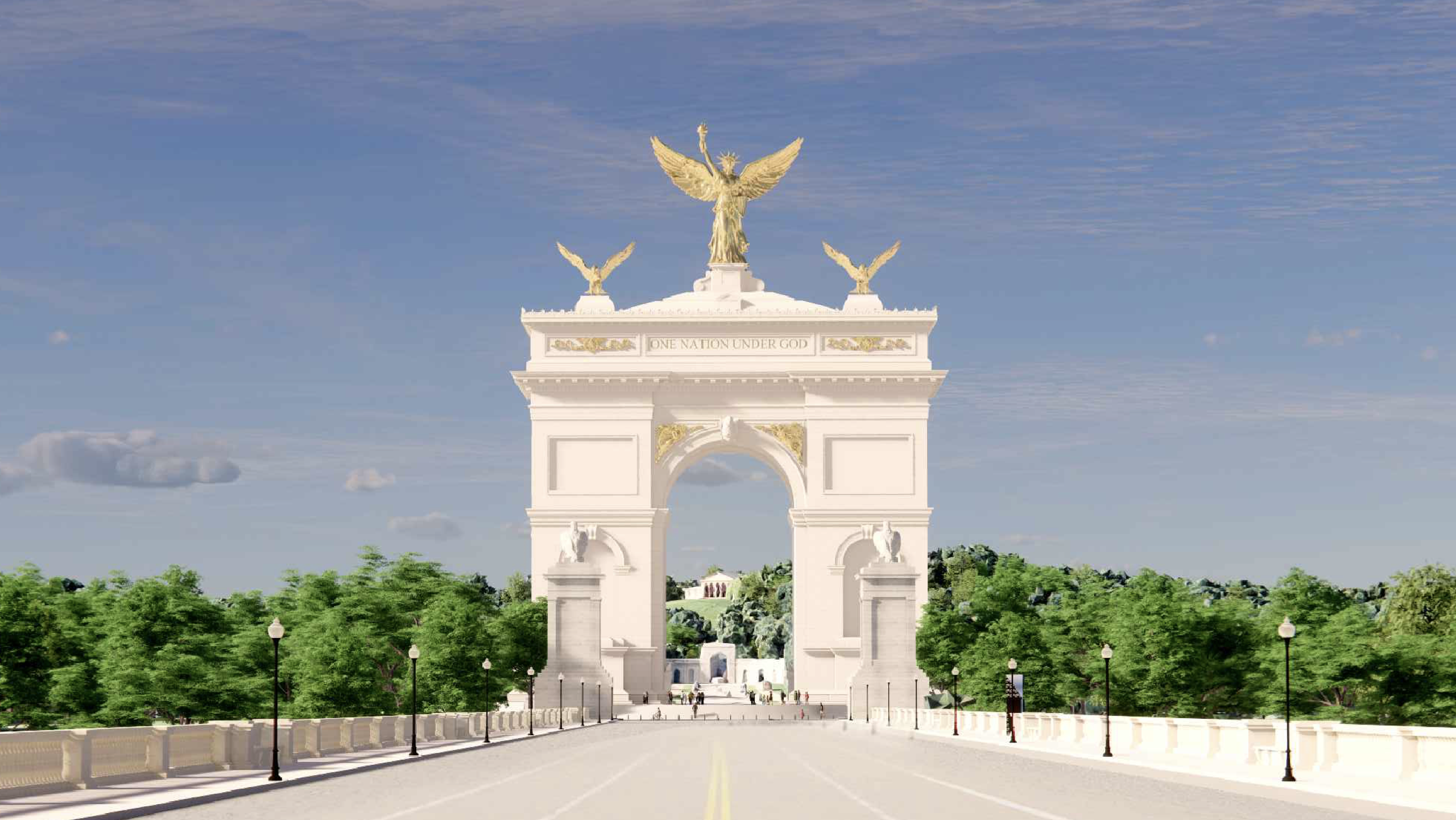 Trump Announces “Greatest and Most Beautiful Triumphal Arch in the World” as Administration Files Plans for 250-Foot Monument